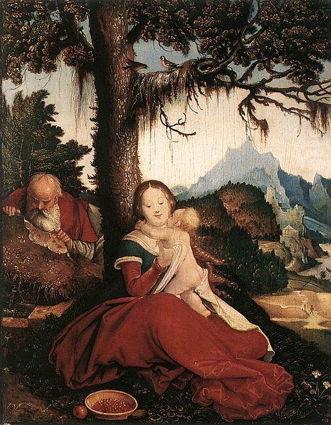 Hans Baldung Grien Rest on the Flight to Egypt china oil painting image